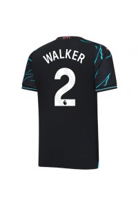 Manchester City Kyle Walker #2 Jalkapallovaatteet Kolmaspaita 2023-24 Lyhythihainen